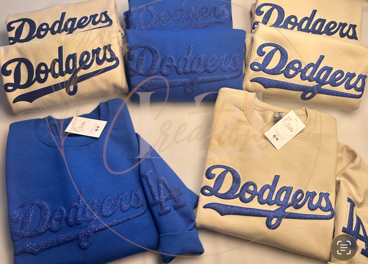 Dodgers Glitter Puff