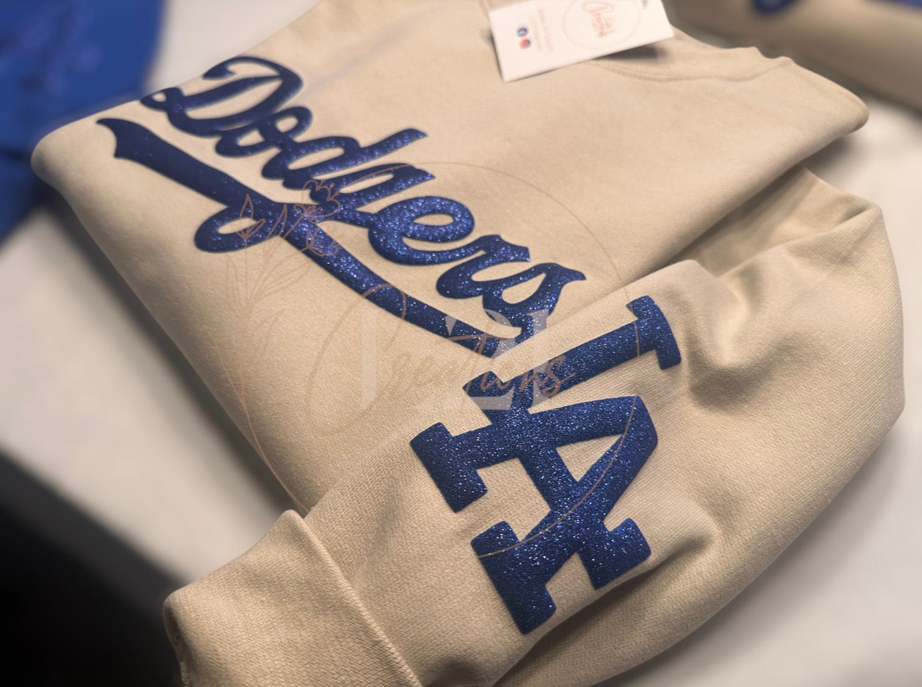 Dodgers Glitter Puff
