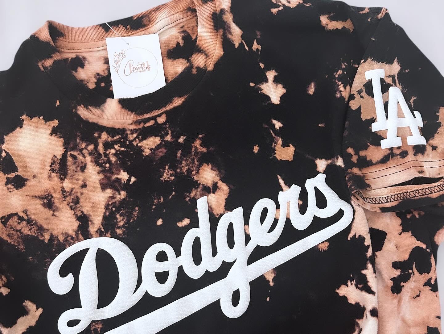 Bleached puff dodgers tee